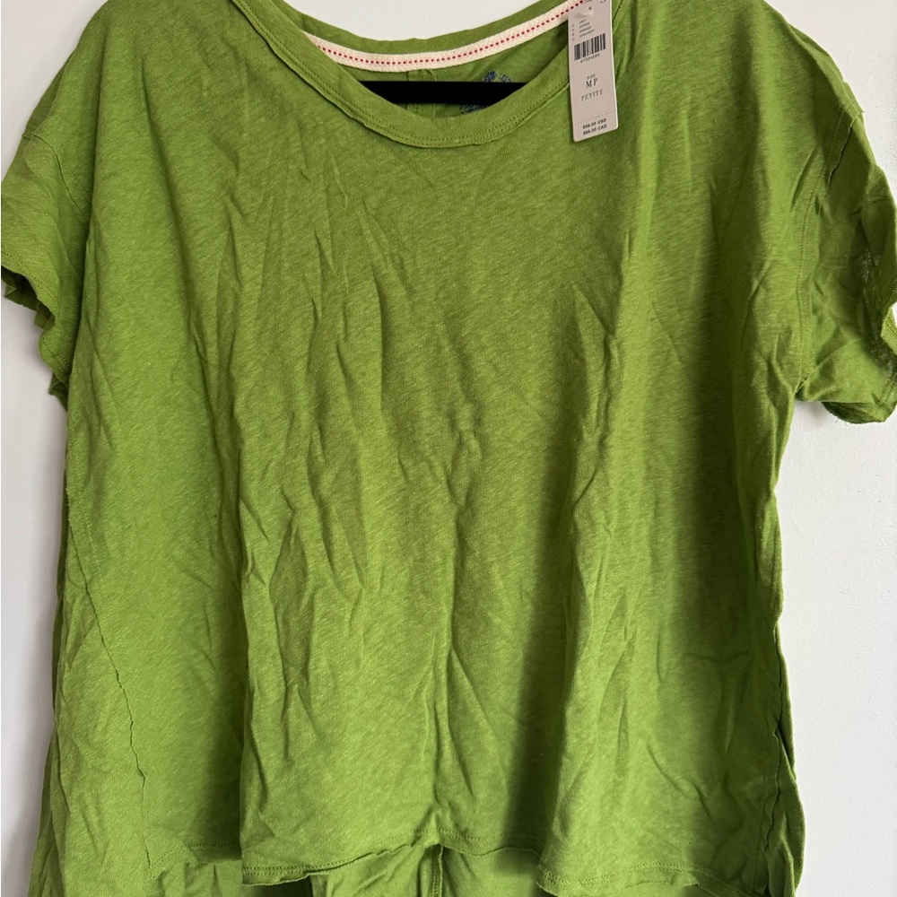 Anthropologie Green Short Sleeve Tee
